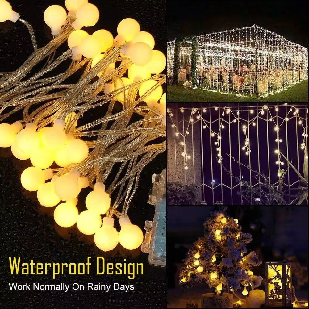 10M Ball LED String Lights USB/Battery Outdoor Fairy Lights Garden Garland For Festoon Party Home Christmas Decoration